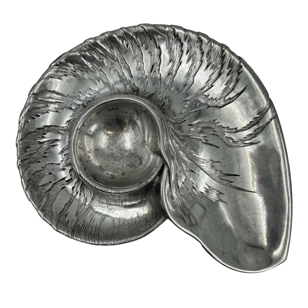 Arthur Court Nautilus Shell Chip and Dip Server